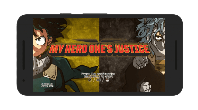 My Hero Ones Justice APK Android Start Screen